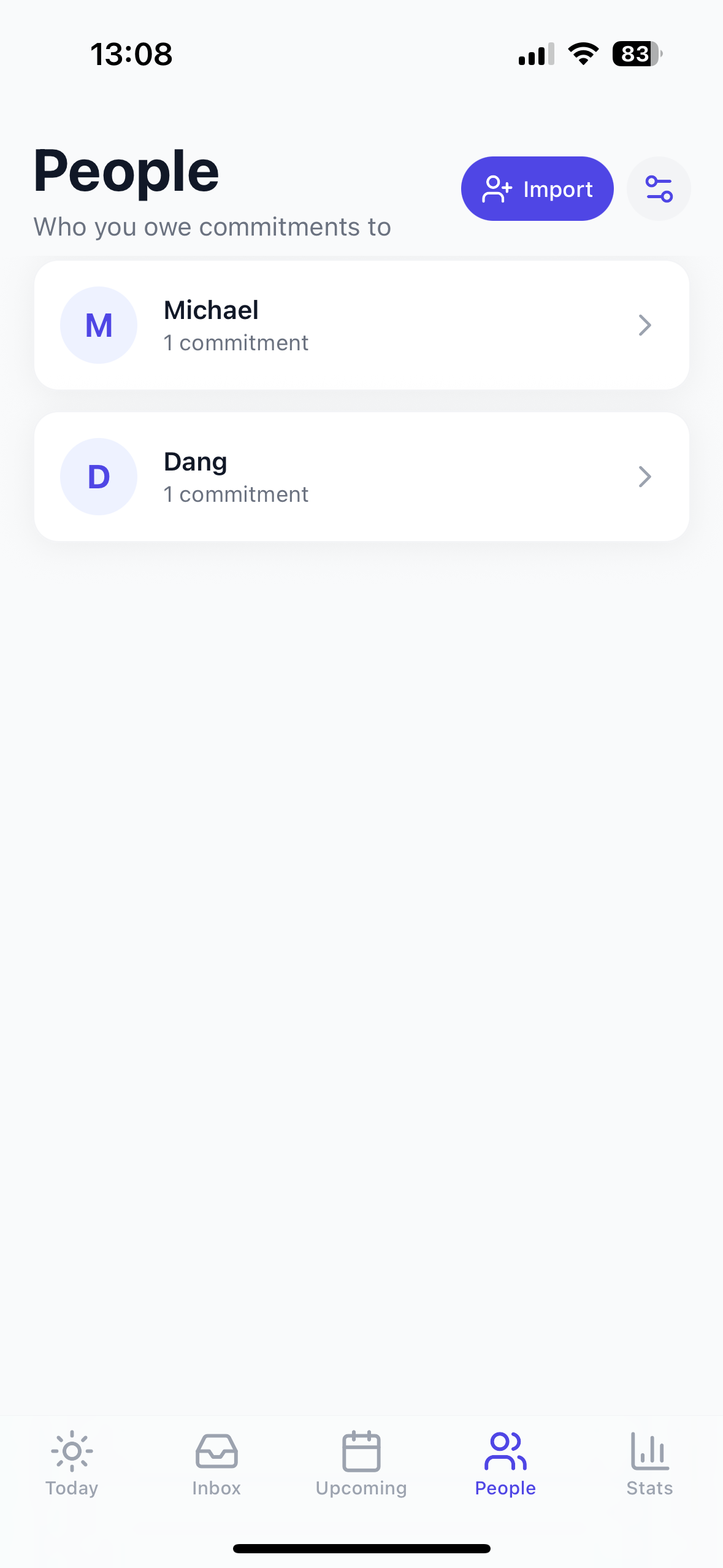 Katchy People view - commitment relationships
